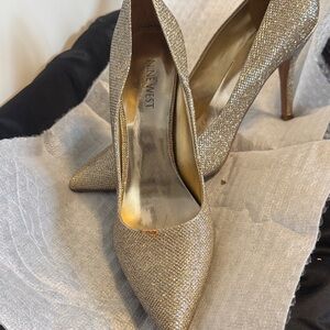 Nine West Glittering Gold Heels